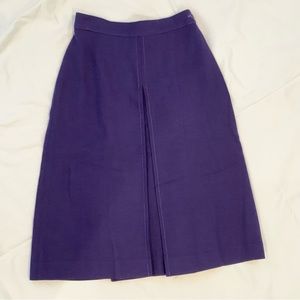 Vintage Purple Wool Blend A-Line Skirt